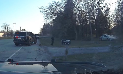 Car wanted for fleeing police in Lake County takes Wisconsin police on chase, ending in rollover crash