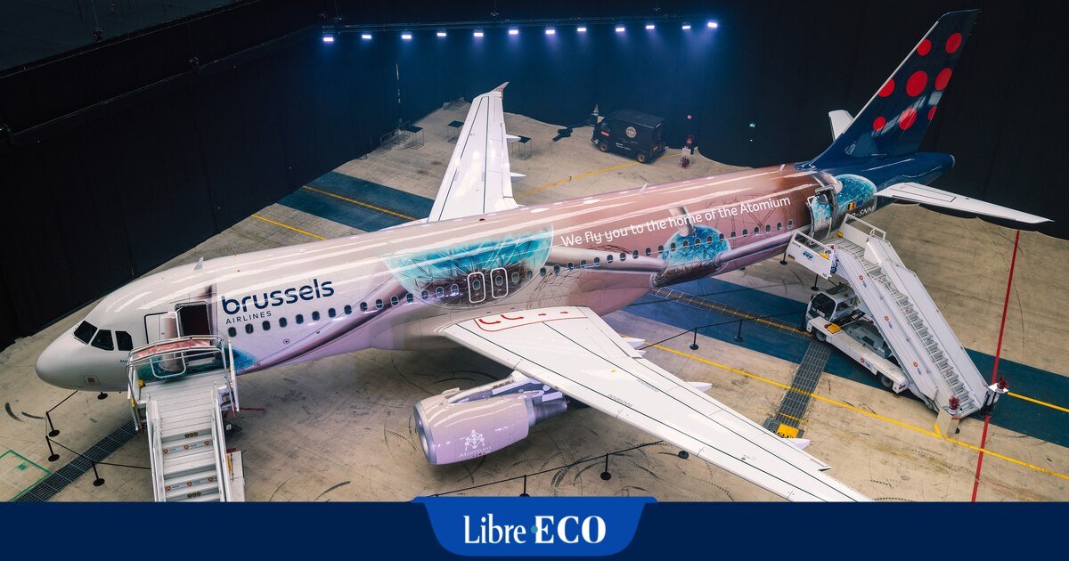 Le nouvel avion iconique de Brussels Airlines rend hommage à un célèbre monument bruxellois (PHOTOS)