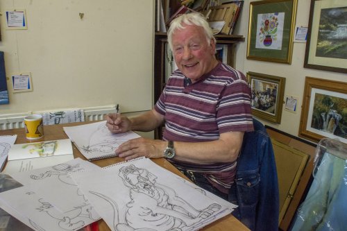 Pensioner who suffered stroke discovers flair for drawing