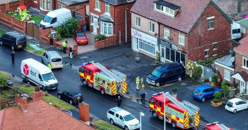 Emergency services crews rush to scene after fire at Blackpool business