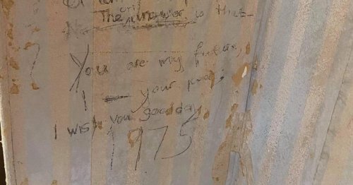 Girl's poem from 1975 about 'time travel' discovered on walls of Accrington home
