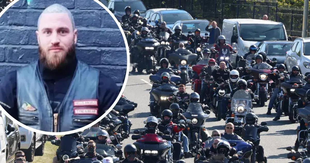 See over 1,000 bikers lead procession in moving goodbye to loving dad Chris Brown