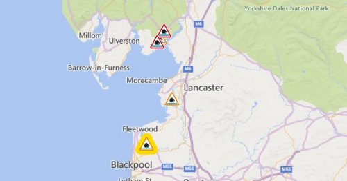 Six Lancashire and Cumbria flood warnings and alerts issued with more heavy rain on the way