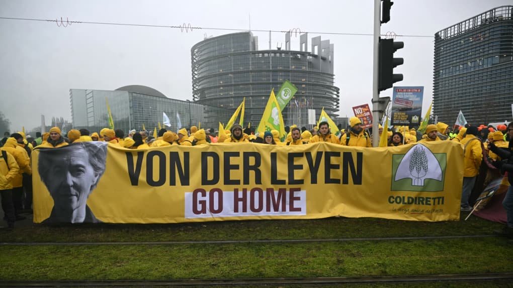 Mercosur : des milliers d’agriculteurs protestent devant le Parlement européen