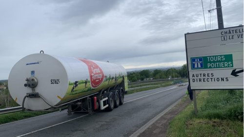 Châtellerault : un semi-remorque perd sa citerne sur la route de La Roche-Posay (D725)