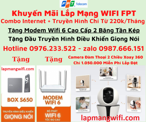 Lắp Mạng WiFi FPT - Khuyến Mại Lắp WiFi FPT Tháng 1/2024