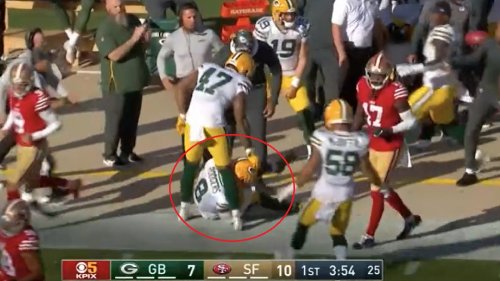 Video: Packers player nailed on sideline by coach