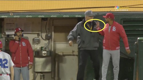 Cardinals managers gets physical with Oakland A’s security guard