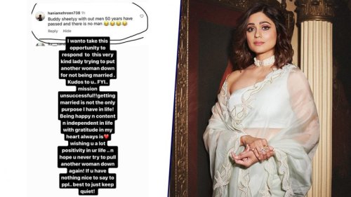 ‘Happy and Content’! Shamita Shetty Silences Troll Who Called Her ‘Buddhi’ and Mocked the Actress for Being Single at 45