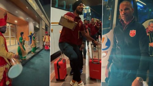 Punjab Kings Receive Grand Welcome in Lucknow Ahead of Their IPL 2024 Clash Against LSG (Watch Video)
