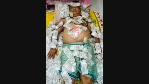 UPPL Leader Benjamin Basumatary Seen Sleeping on Stacks of Cash Ahead of Lok Sabha Elections 2024, Pic Goes Viral