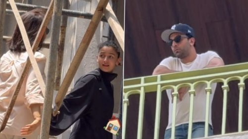 Alia Bhatt and Ranbir Kapoor Inspect Their Under Construction House in Mumbai With Neetu Singh (Watch Videos)