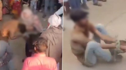 Sambhal Shocker: Couple in Extramarital Affair Tied Up and Beaten After Their Spouses Catch Them Red Handed In UP’s Rajpura, 4 Arrested After Video Goes Viral