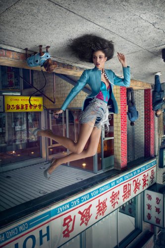 Fortune Cookie, A Photo Series Featuring Fashion Models Posed Upside Down