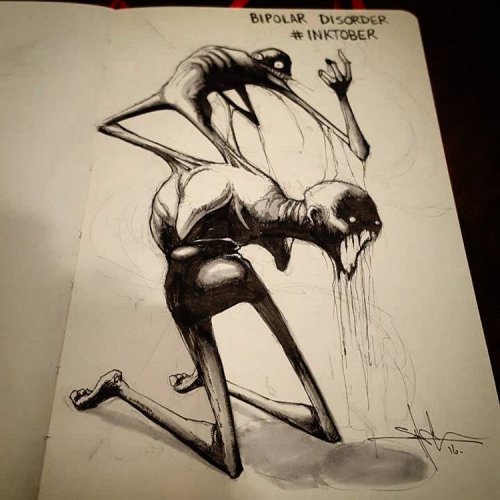 Talented Artist Inks Haunting Illustrations of Mental Illnesses Every Day Throughout October