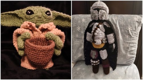 How to Crochet Baby Yoda and The Mandalorian