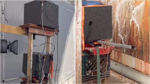 Artist Uses Subwoofers to Paint With Sound