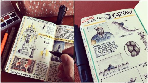 Former Aeronautical Engineer Fills Notebooks With Detailed Sketches of His Ongoing World Travels
