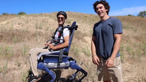 Inventive Son Turns a Quadruped Robot Into a Walking Wheelchair for His Father With Multiple Sclerosis