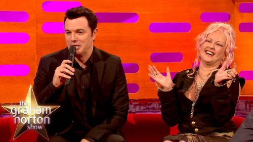 Seth MacFarlane Hilariously Sings Cyndi Lauper Songs in ‘Family Guy’ Voices As He Sits Beside Her