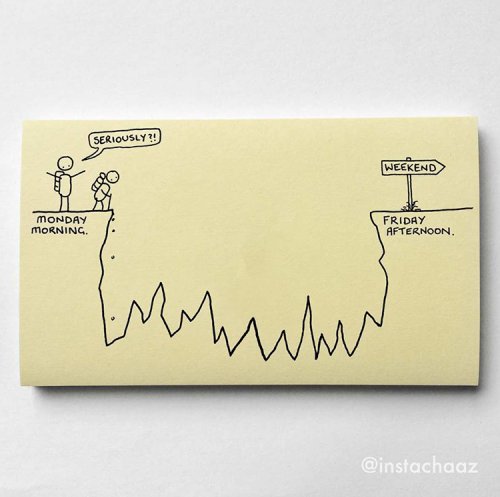 Humorous Sticky Note Comics That Illustrate the Trials and Tribulations of Adult Life