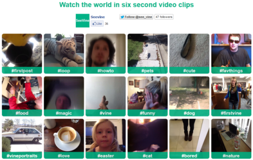 SeeVine, A Third-Party Site for Browsing Vines Online