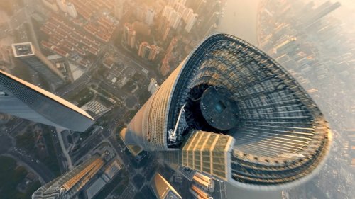 Stunning Drone Dive Around China’s Tallest Skyscrapers