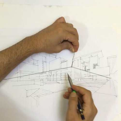 Talented Architect Demonstrates His Clever Method For Drawing Accurate Points of Perspective