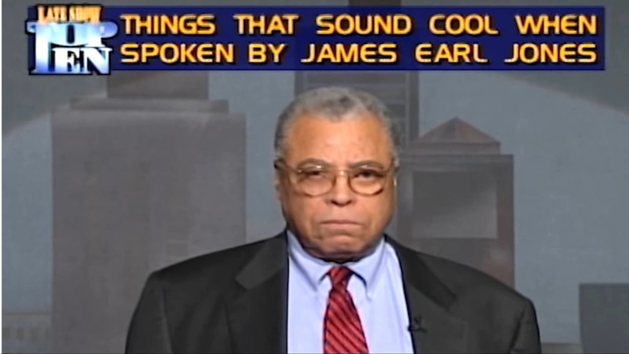 James Earl Jones Presents the Top Ten Things That Sound Cool When He Says Them on ‘Letterman’ in 2001