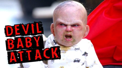 Devil Baby Terrifies Pedestrians in New York City