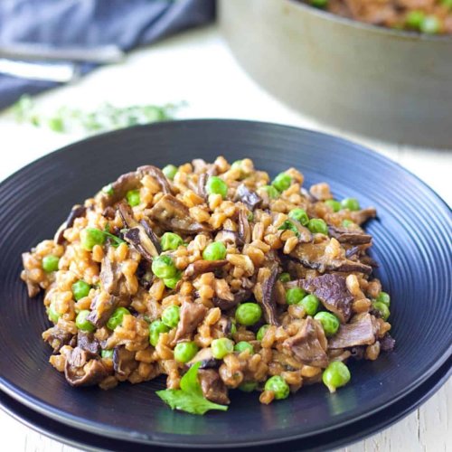 Mushroom Farro Risotto