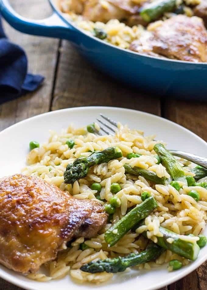 Chicken And Vegetables Orzo Risotto (Orzotto) - Lavender & Macarons