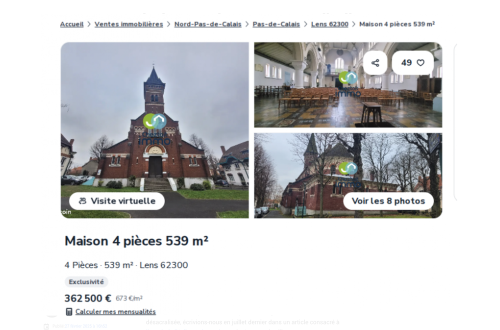 À Lens, des églises à vendre… sur Leboncoin