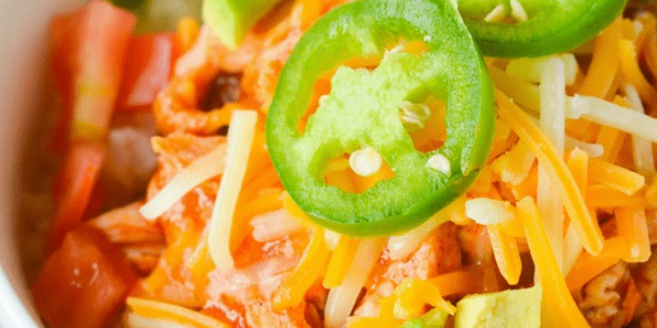 Instant Pot Chicken Enchilada Bowl | Lazy Keto Recipes
