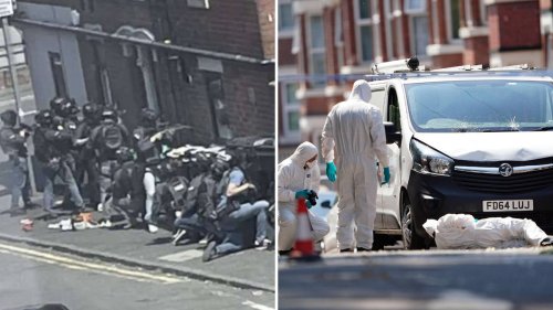 Anti-terror cops swarm Nottingham after two people stabbed to death and three more mowed down with van