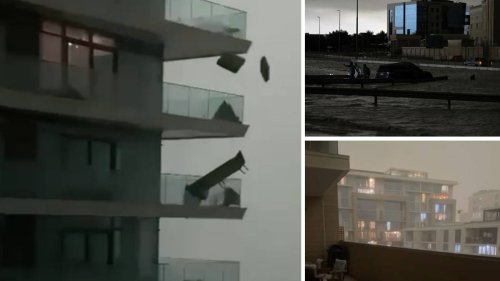 Dubai left underwater as fierce storm hits millionaires' playground with roads, airports and shopping malls submerged