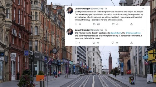 Tory describes Birmingham as a ‘dump’ after ‘mugging attempt’