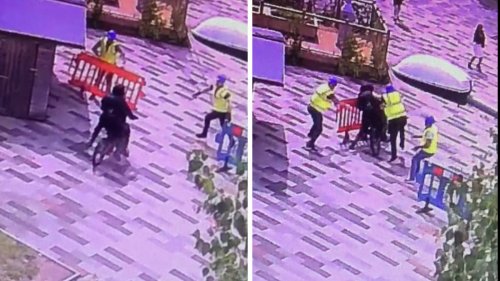 Watch the moment police officers dressed as builders arrest suspect during covert operation