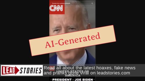 Fact Check: 'CNN' Video Of Joe Biden Speaking About Oil Smuggling Is NOT Authentic -- It's AI-Generated With Voice Added | Lead Stories