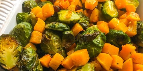 Roasted Brussels Sprouts and Butternut Squash With Medjool Dates | The Leafy Little Home