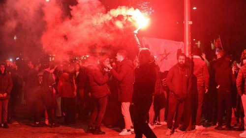 En images : Les Marocains célèbrent leur qualification en quarts de finale à Bordeaux