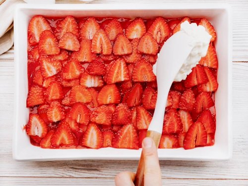 Milchreis-Tiramisu mit Erdbeeren