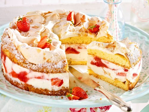 Erdbeer-Baiser-Torte wie vom Hofcafé