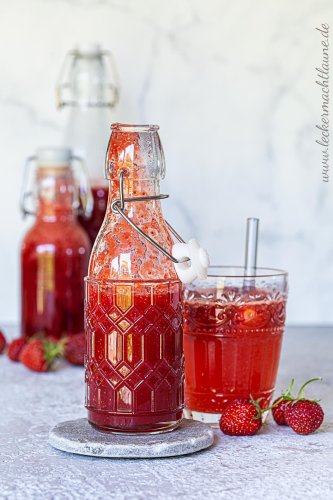 Erdbeer-Vanille-Sirup