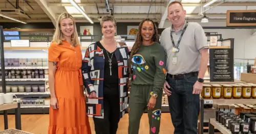 Spice Girl Mel B makes a surprise appearance at Asda's new George store in Leeds
