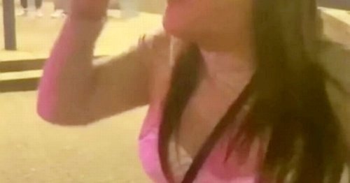 Shocking footage shows woman shouting racist slurs at bouncer
