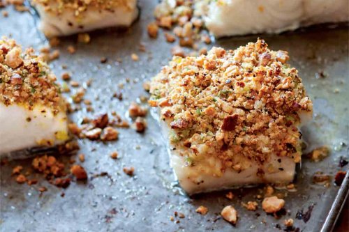 Baked Fish with Lemon Bread Crumbs