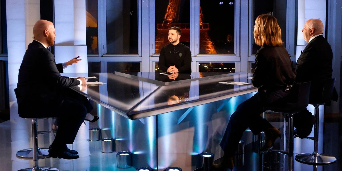 En direct, Volodymyr Zelensky sur France 2 : « En se défendant, l’Ukraine défend l’Europe », souligne le président ukrainien