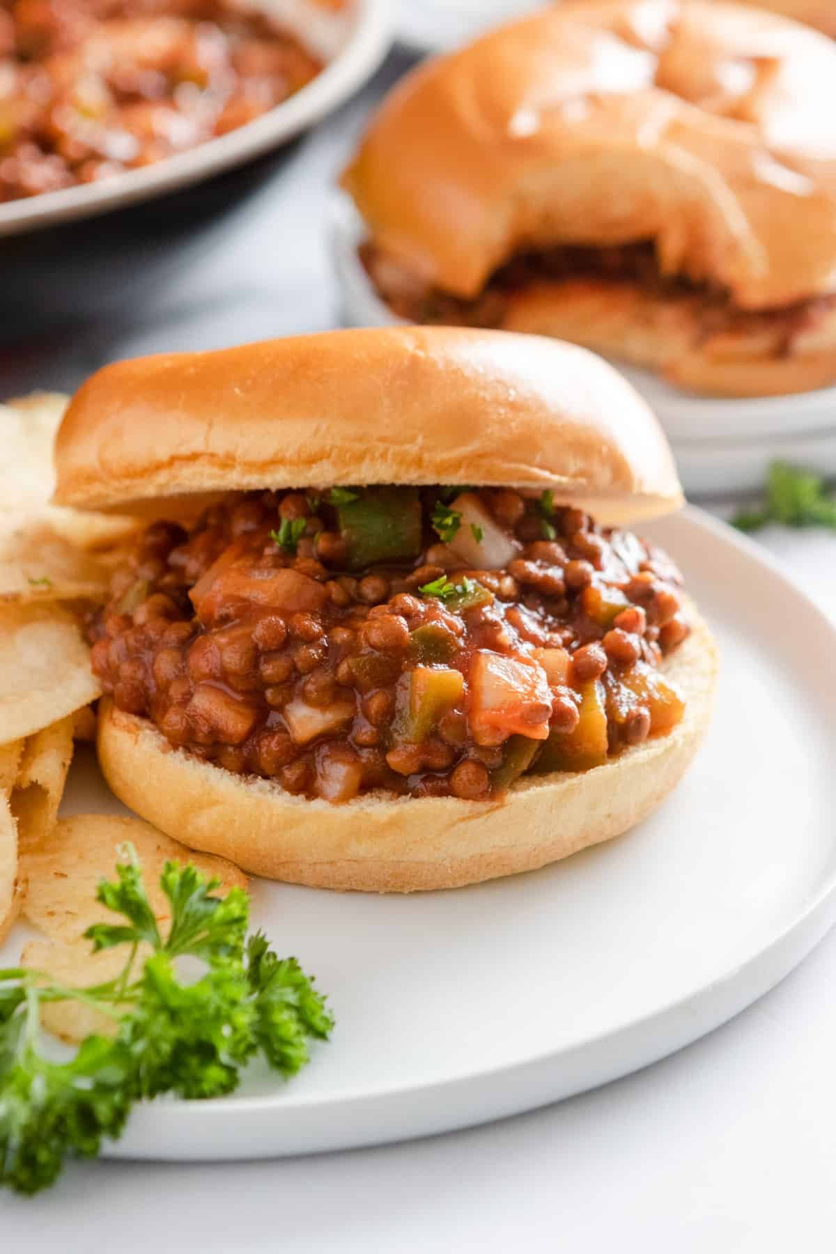 15 Minute Vegan Lentil Sloppy Joe's | Lemons & Zest