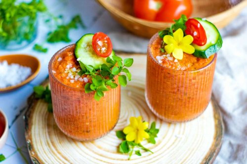 Cold Soup in Style: Try These Gazpacho Shots with Microgreens